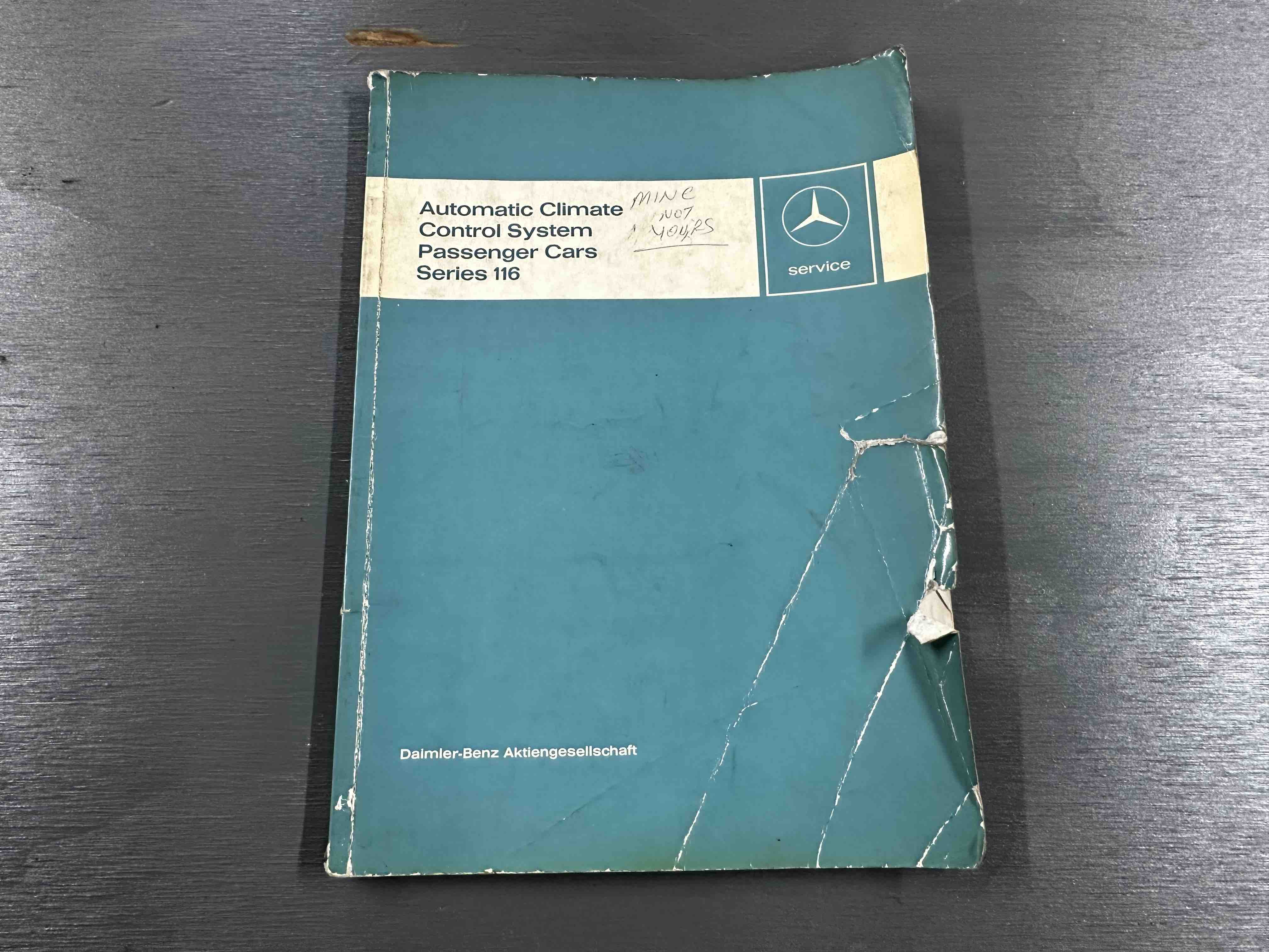 Automatic Climate Control System Passenger Cars Series 116 Manual Automatic climate control system passenger cars series 116 manual