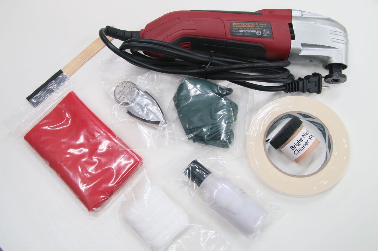 Anodized Aluminum Window Trim Polish Restoration Kit w/ POWER TOOL MercedesSource Kits Product