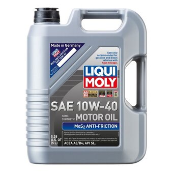 Liqui Moly MoS2 Antifriction Motor Oil 10W-40 (5 Liter) – Full Synthetic For Gasoline Engines