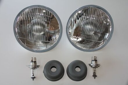 Ponton 110 113 114 115 123 Round Hella H4 Headlight Upgrade Kit |  MercedesSource Kits Product | MercedesSource.com