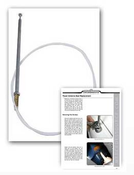 TOOTHED Antenna Mast for Hirschmann Power Antenna W123