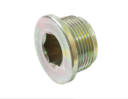 Large oil drain pan plug