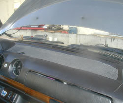 Simple dashboard crack repairdone on Mercedes CLK 