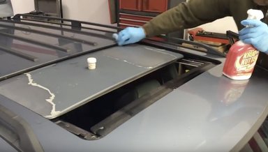 Cleanout rear sunroof drains on Wagon