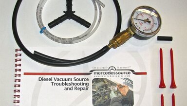 Vaico Vacuum Check Valve JS74C1 – 3-Way, Fits Mercedes 300D 240D 280CE 300E 124 Chassis, Yellow/Grey