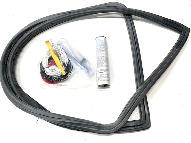 thumbnail interactive-video image 1 of URO Parts Windshield Seal Kit For Mercedes W123 – Front & Rear Rubber Weatherstrip Gasket Set 1 of 3