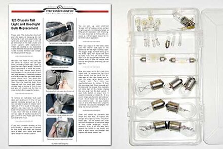 Mercedes 114 115 107 116 123 126 Light Bulb Survival Kit
