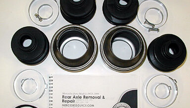Most R107 W116 and W126 Complete Rear Axle Rubber Boot Replacement Kit, MercedesSource Kits Product
