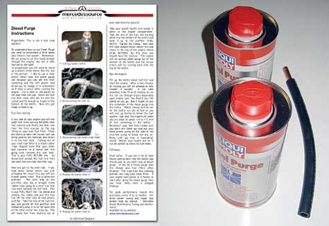 Diesel Purge Injection System Cleaner kit with Instructions, MercedesSource Kits Product