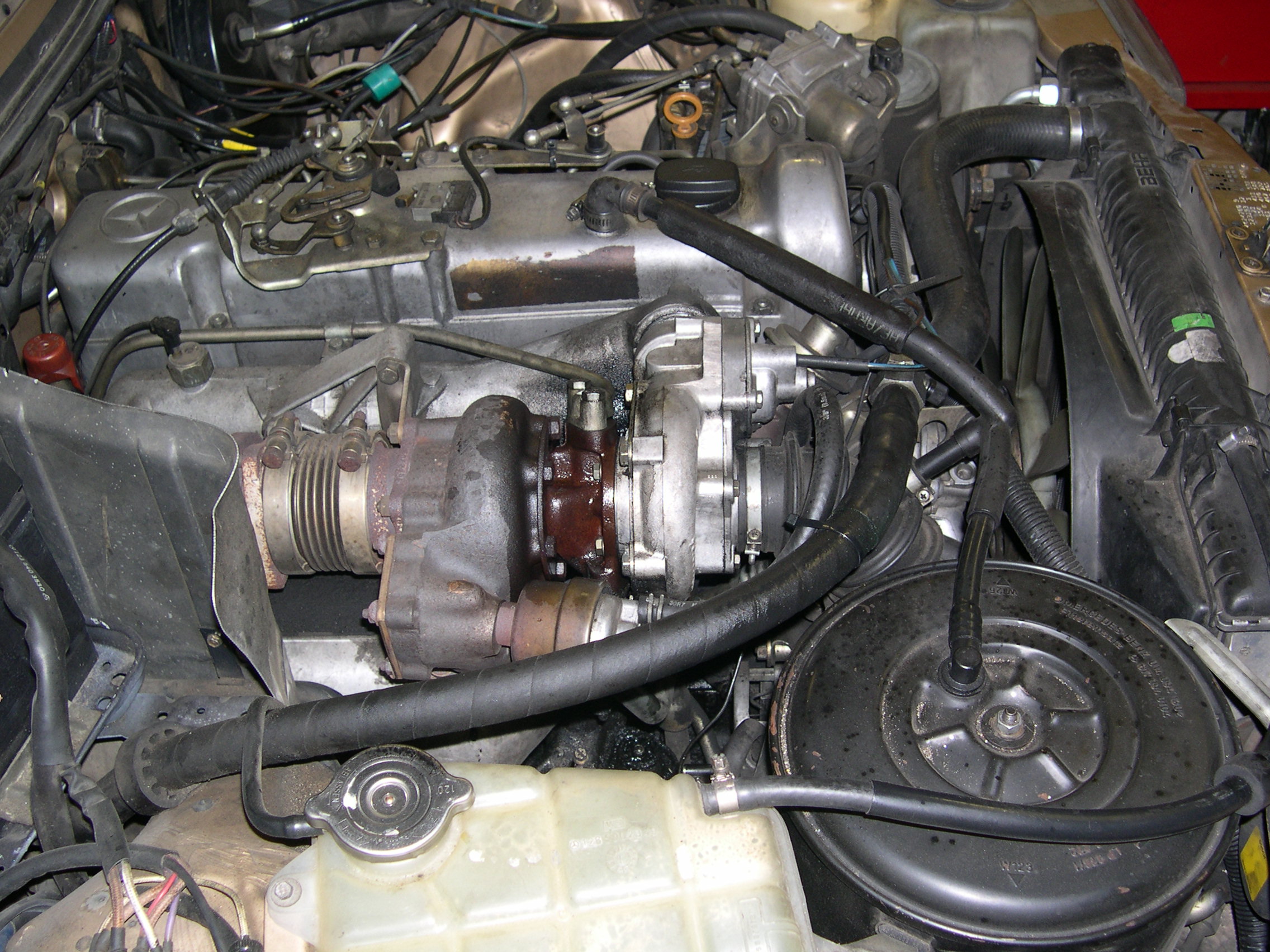 85 Mercedes 300d turbo diesel engine #4